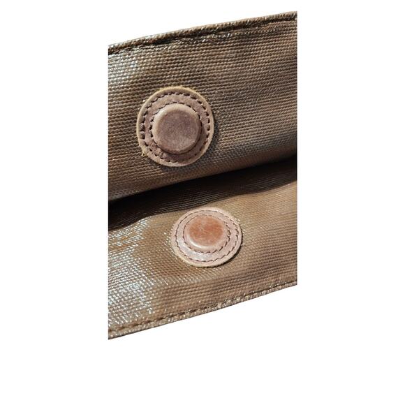 Fossil Key-Per Quilted/Leather Shoulder Bag Brown Orange Key Tag Attached - Picture 7 of 7